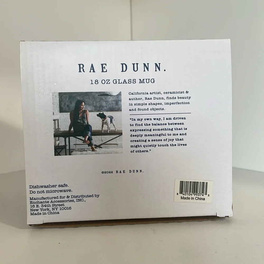 Rae Dunn U. S. A. Glass Mug